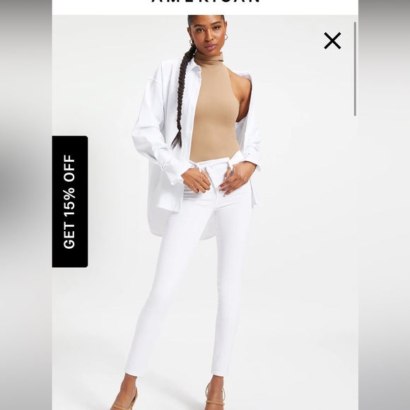 Good American white jeans , sz00 , brand new w tags - Picture 2 of 6